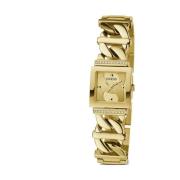 Gouden Runaway Roestvrijstalen Horloge Guess , Yellow , Dames