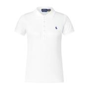 Klassieke Katoenen Poloshirt Polo Ralph Lauren , White , Dames