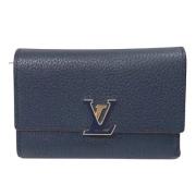 Pre-owned Leather wallets Louis Vuitton Vintage , Blue , Dames