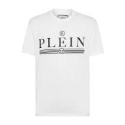 Wit Katoenen T-Shirt Philipp Plein , White , Heren