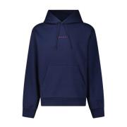 Logo Oversized Hoodie Marni , Blue , Heren