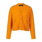 Kasjmier vest met V-hals en zakken Marc Cain , Orange , Dames