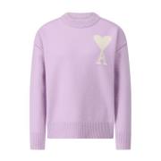 Gezellige Wollen Trui Ami Paris , Purple , Dames