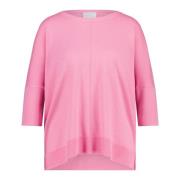 Zijde-Kasjmier Oversized Gebreide Trui Allude , Pink , Dames