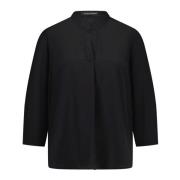 Ballonmouwblouse met opstaande kraag Luisa Cerano , Black , Dames