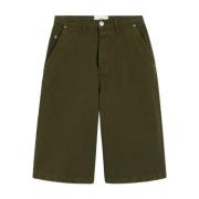 Groene Shorts met Knoopsluiting Ami Paris , Green , Heren