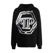 Zwarte Sweatshirt voor Mannen Philipp Plein , Black , Heren