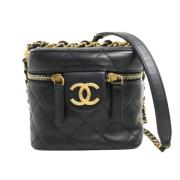 Pre-owned Leather chanel-bags Chanel Vintage , Black , Dames