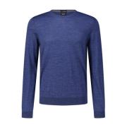 Elastische Wollen Pullover Slim Fit Hugo Boss , Blue , Heren