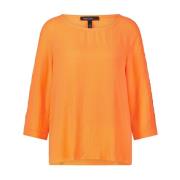 Luchtige Blouse met Open Zoom Marc Cain , Orange , Dames