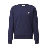 Klassieke Crew Neck Sweater Ami Paris , Blue , Heren