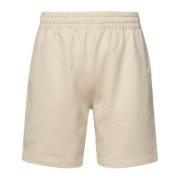 Terry-effect katoenen shorts met ruitontwerp Burberry , Beige , Heren