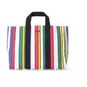 Gestreepte katoenen tas Msgm , Multicolor , Dames