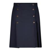 Elegante wollen rok Kiltie , Blue , Dames