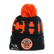 NFL Pom Pom Hat Field Sport Knit New Era , Black , Heren