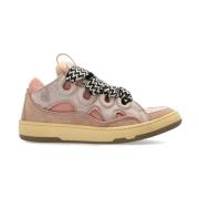 Roze Veterschoenen met Debossed Logo Lanvin , Pink , Dames