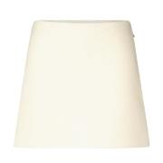 Wollen A-Lijn Mini Rok Msgm , Beige , Dames