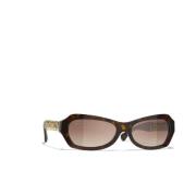 Gepolariseerde bruine gradient zonnebril Chanel , Brown , Unisex