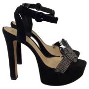 Pre-owned Suede sandals Alexandre Birman Pre-owned , Black , Dames