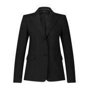 Elegante Wollen Stretch Blazer Windsor , Black , Dames