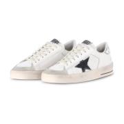 Vintage Stijl Leren Sneakers Golden Goose , White , Heren