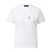 Klassiek T-shirt met zak Dsquared2 , White , Dames