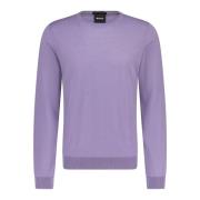 Elastische Wollen Pullover Slim Fit Hugo Boss , Purple , Heren