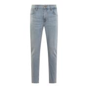 Slim Fit Jeans - Donkerblauw 7 For All Mankind , Blue , Heren