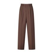 Flowing Wide Leg Trousers Raffaello Rossi , Brown , Dames