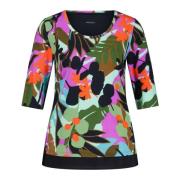 Jersey shirt met natuurlijk patroon Marc Cain , Multicolor , Dames