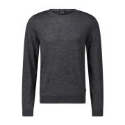 Elastische Wollen Pullover Slim Fit Hugo Boss , Gray , Heren