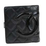 Pre-owned Leather wallets Chanel Vintage , Black , Dames