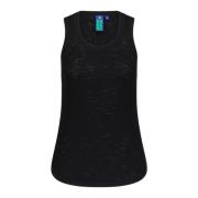 Katoenen ribtop No Name , Black , Dames