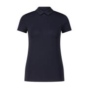 T-shirt met kraag en slim fit Marc Cain , Blue , Dames