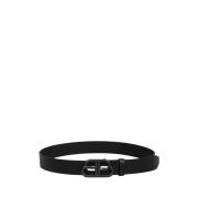 BB Logo Leren Riem Balenciaga , Black , Heren