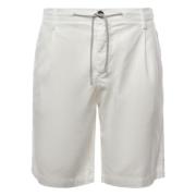 Witte Trekkoord Bermuda Shorts Eleventy , White , Heren