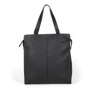 Zwarte leren tote tas unisex stijl Howard London , Black , Heren