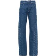 Straight Jeans Marine Serre , Blue , Dames