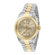 Gouden Wijzerplaat Kwarts Horloge - Specialty Collectie Invicta Watche...