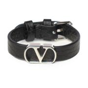 Zwart Leren Armband Bijoux Valentino Garavani , Black , Dames