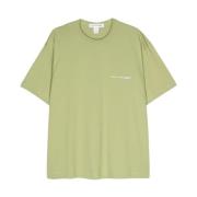 Groene Katoenen T-Shirt Comme des Garçons , Green , Heren