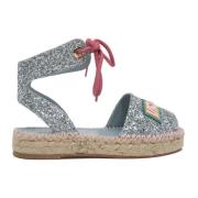 Zilveren Espadrilles voor Stijlvolle Zomerlook Chiara Ferragni Collect...