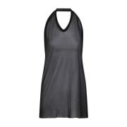 Zwart Topkleding Elegante Stijl Rick Owens , Black , Dames