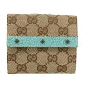 Pre-owned Canvas wallets Gucci Vintage , Beige , Dames