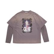 Stijlvol Wit T-shirt Acne Studios , Gray , Dames