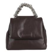 Stoere Piccola Leren Tas in Chocolade Orciani , Brown , Dames