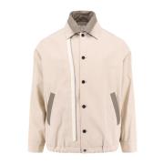 Katoenen jas met nylon profielen Sacai , Beige , Heren