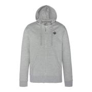 Hoodie met rits Grijs Katoen Polyester Schott NYC , Gray , Heren