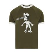 Militair Groene Grafische Print T-shirt Magliano , Green , Heren