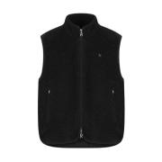 Polyester Fleece Gilet Jacket Represent , Black , Heren